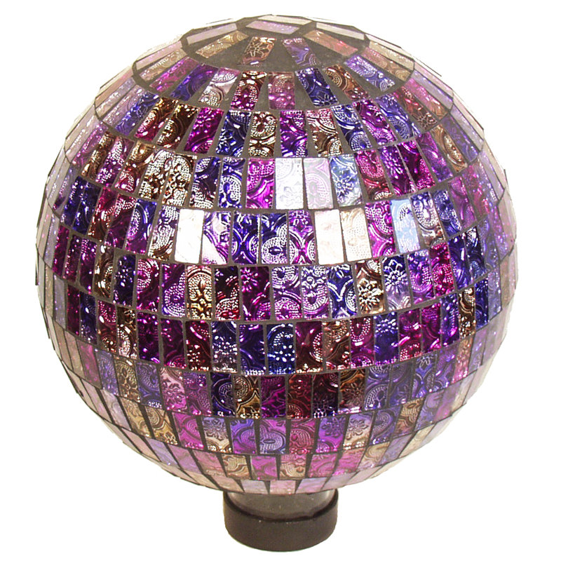 World Menagerie Ellizabeth Parti-Colored Mosaic Gazing Ball & Reviews